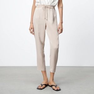 Zara Beige Dressy Joggers- size S